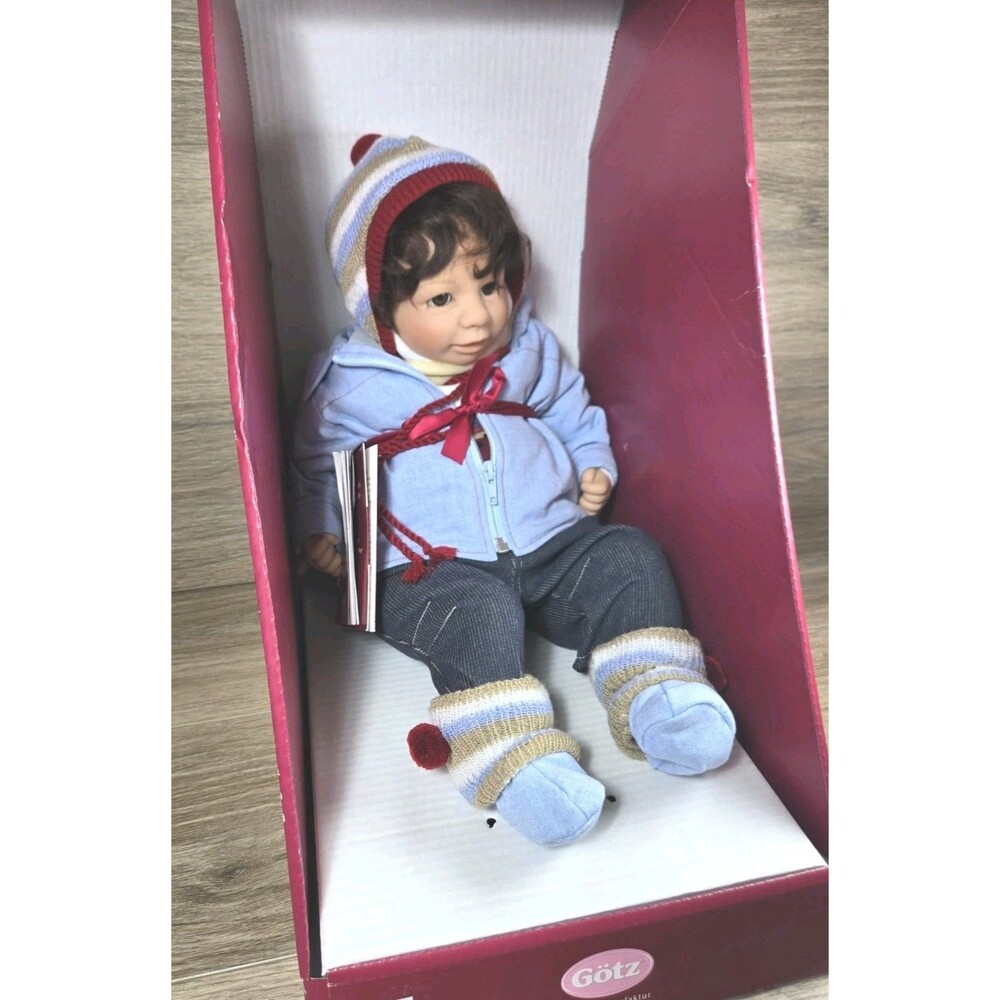 Vtg Gotz Limited Numbered Baby Boy Doll "Tom" #252/1000 With Tag.  New In Box
